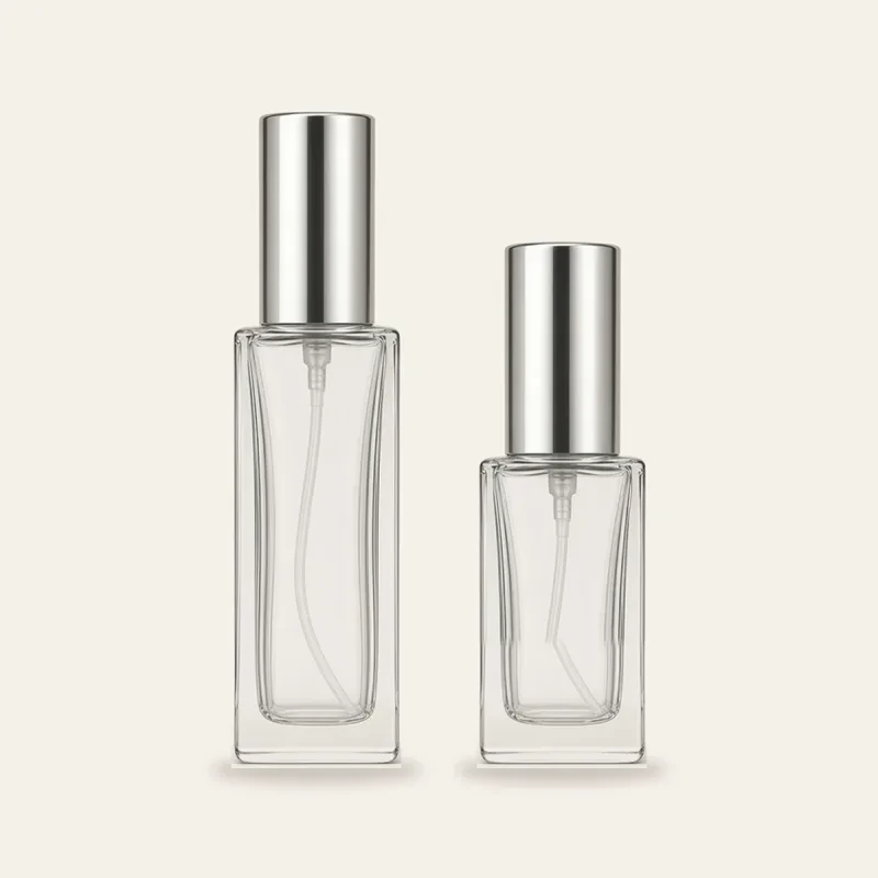 Bottles bottle, rectangular, atomiser, glass, metal